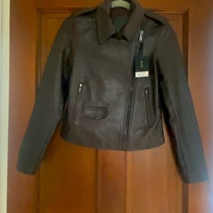 Massimo Dutti leather jacket, NWT